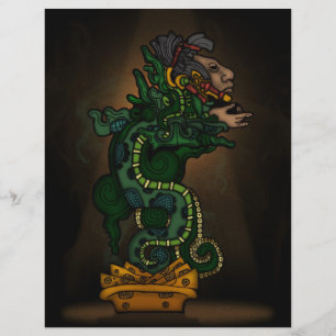 Lámina Dios serpiente maya