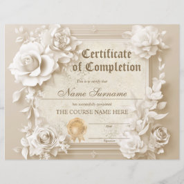 Lámina Diploma de Certificado de Finalización Vintage