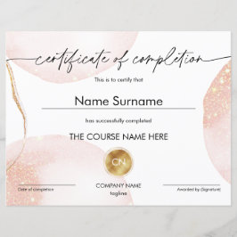 Lámina Diploma de Certificado de Participación de Finaliz