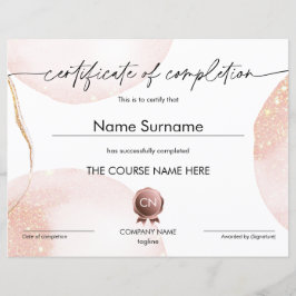 Lámina Diploma de Certificado de Participación de Finaliz