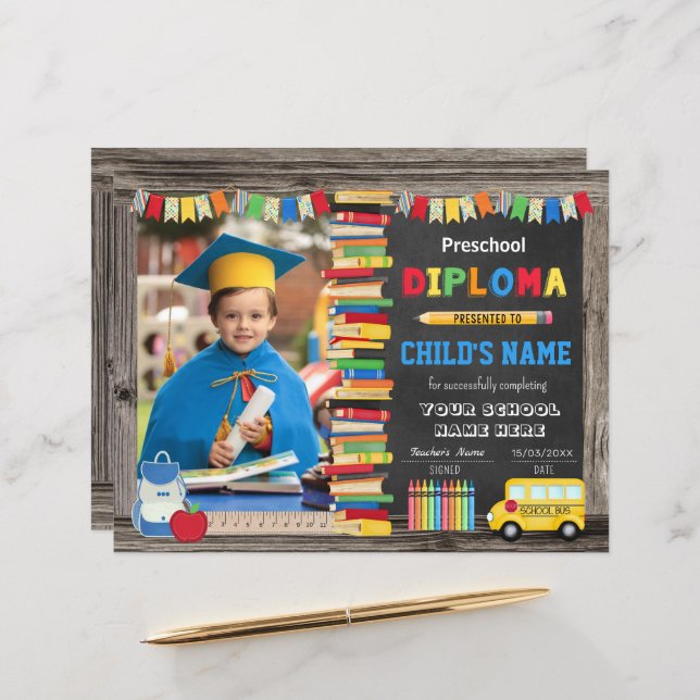 Lámina Diploma de pregrado con foto (Anverso/Reverso In Situ)