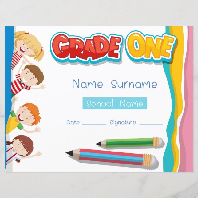 Lámina Diploma de primer grado elemental (Anverso)