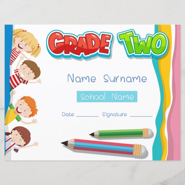 Lámina Diploma de segundo grado elemental (Anverso)