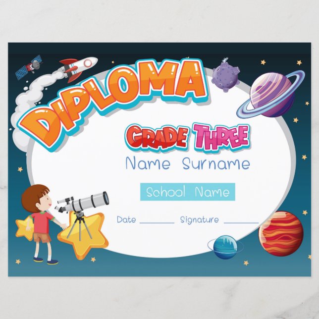 Lámina Diploma de tercer grado elemental (Anverso)