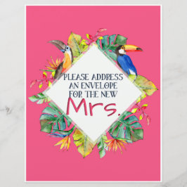 Lámina Dirección tropical y Rótulo de sobre