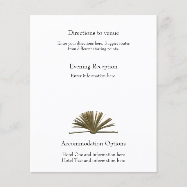 Lámina Direcciones y alojamientos de libros antiguos (Anverso)