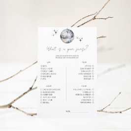 Lámina Disco Qué Hay En Tu Bolsa De Ducha De Novias