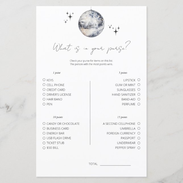 Lámina Disco Qué Hay En Tu Bolsa De Ducha De Novias (Anverso)