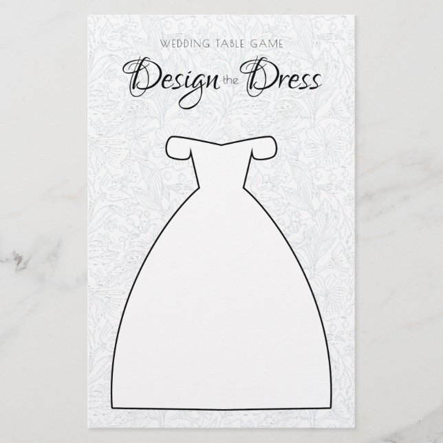Lámina Diseñar el juego de mesa Boda de vestir azul y bla (Anverso)