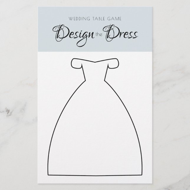 Lámina Diseñar juego de mesa de Boda de vestir negro y bl (Anverso)