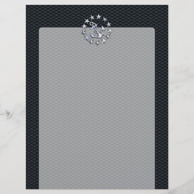 Lámina Diseño cromado de bandera náutica en la impresión  (Anverso)