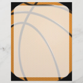 Lámina Diseño de baloncesto en Naranja y negro