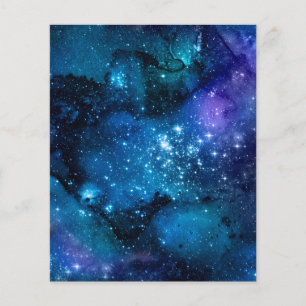 Lámina diseño de cielo nocturno de galaxia azul