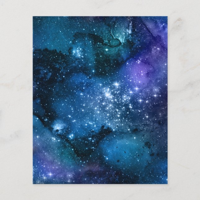 Lámina diseño de cielo nocturno de galaxia azul (Anverso)