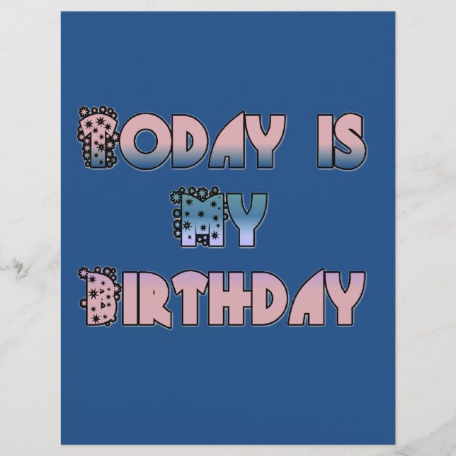 Lámina Diseño de cumpleaños feliz (Anverso)