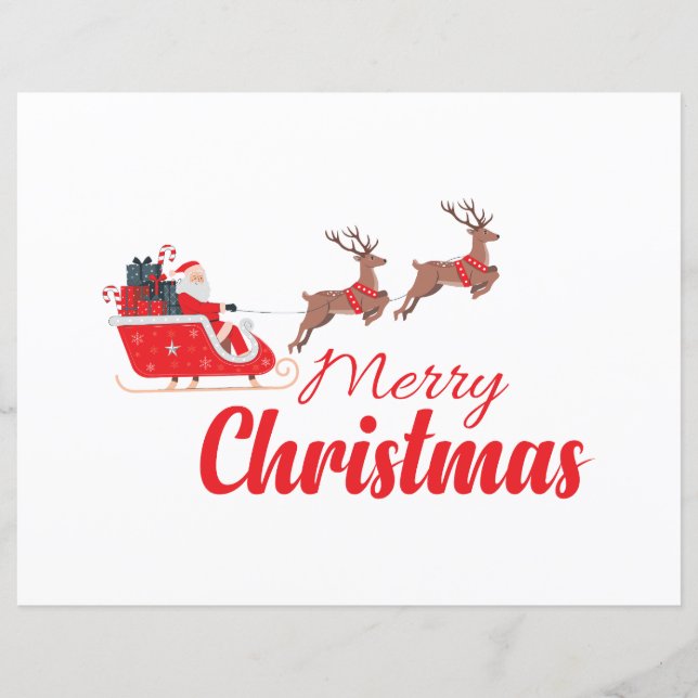 Lámina Diseño de navidades y renos (Anverso)