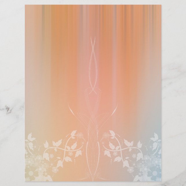 Lámina Diseño de papel de cuaderno de fragmentos florales (Anverso)