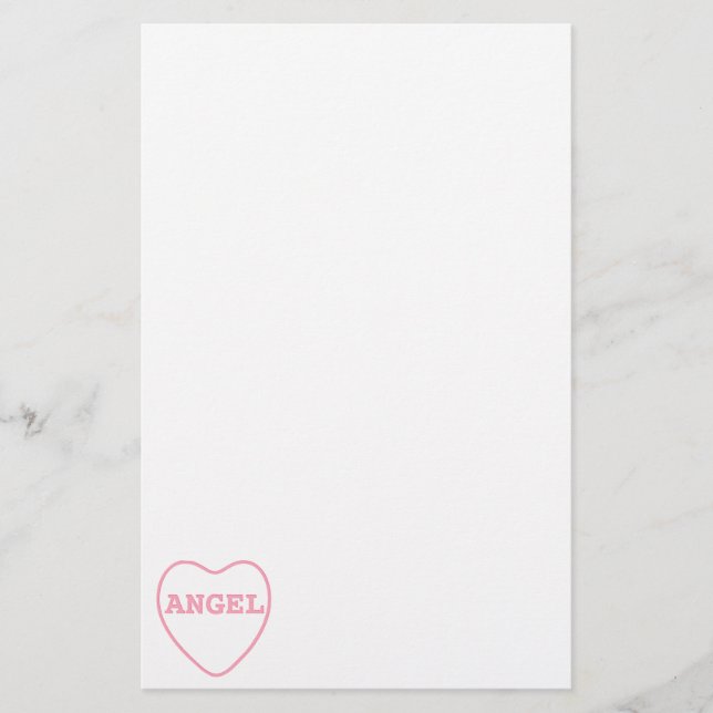 Lámina Diseño de San Valentín de Candy Angel Rosa (Anverso)