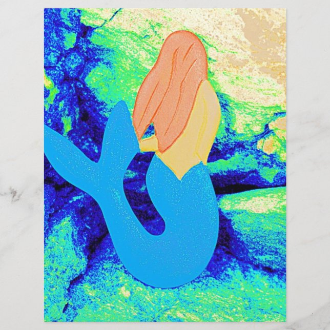 Lámina diseño de sirena (Anverso)