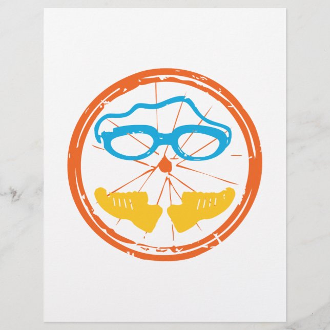 Lámina Diseño divertido de triatlón (Anverso)