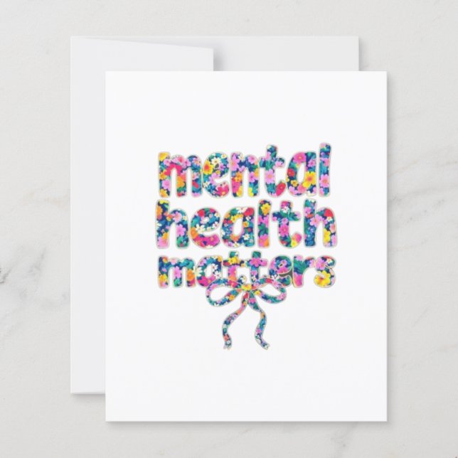 Lámina Diseño floral 🌸 la salud mental importa (Anverso)