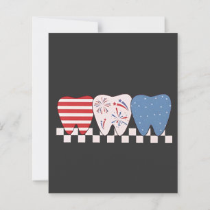 Lámina Diseño gráfico de tres dientes 4 de julio