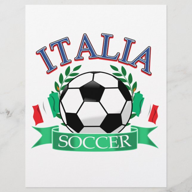 Lámina Diseños de fútbol de Italia (Anverso)