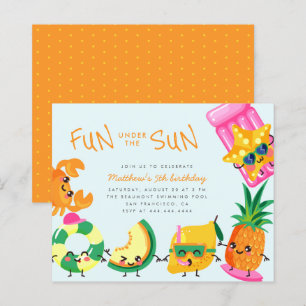 Lámina Diversión de verano barata bajo el sol de los niño