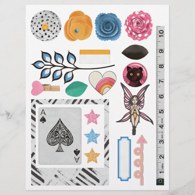 Lámina Diversión y linda colección de efemera para Paperc (Anverso)