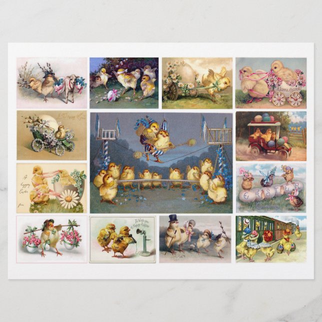 Lámina Divertidas y divertidas Antropomórficas chichas de (Anverso)