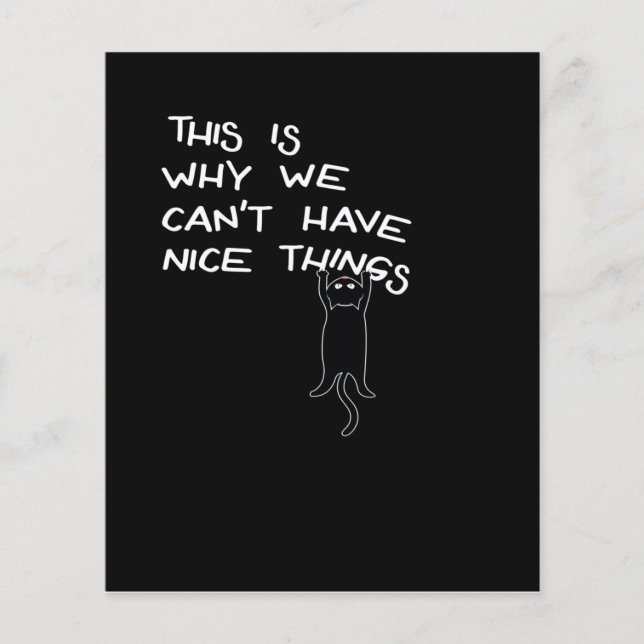 Lámina Divertido gato negro | Regalo de regalo | Amante f (Anverso)