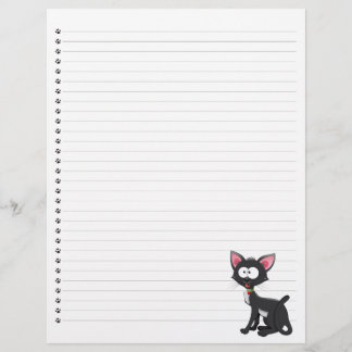 Lámina Divertido Personalizado Cat Lined Mascota Letterhe
