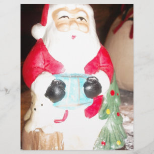 Lámina Divertido Santa con la impresión de arte de nieve