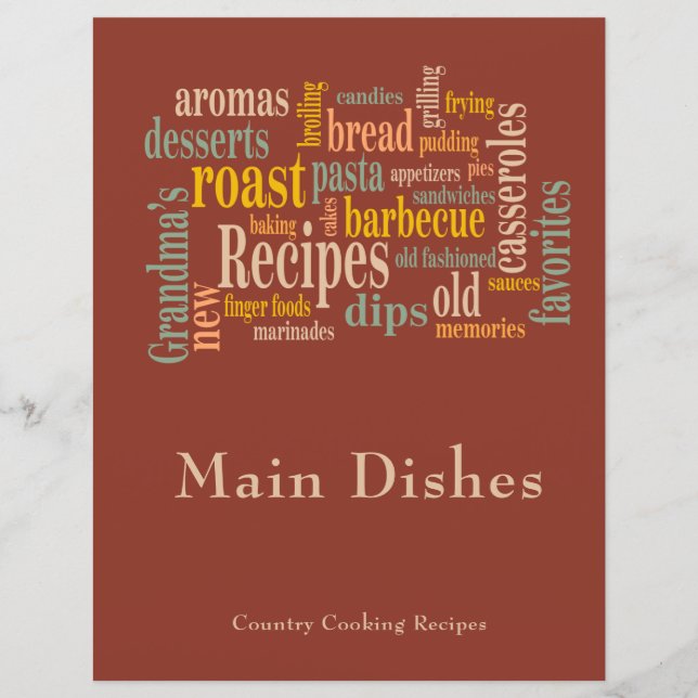 Lámina Divisador de álbumes de Umbre quemado de recetas f (Anverso)