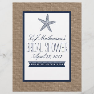Lámina División de Receta de Ducha Bridal Marina Starfish