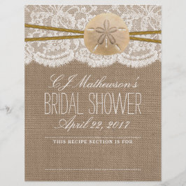 Lámina División de Receta de Ducha Bridal Sand Dollar Bea