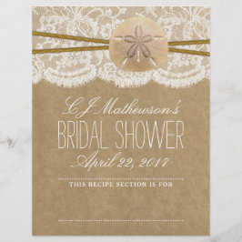 Lámina División de Receta de Ducha Bridal Sand Dollar Bea