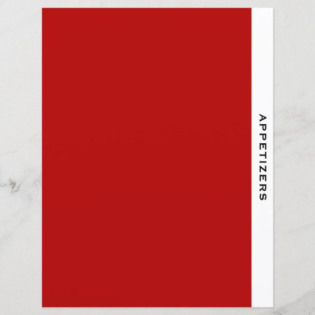 Lámina Divisor de capítulo | Apetizador | Blanco y negro  (Anverso)