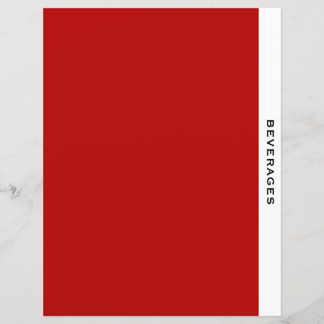 Lámina Divisor de capítulo | Bebidas | Blanco y negro roj (Anverso)