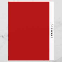 Lámina Divisor de capítulo | Postres | Blanco y negro roj