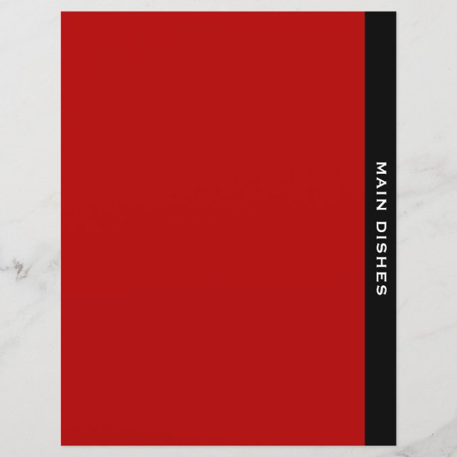 Lámina Divisor de categoría | Principales platos | Blanco (Anverso)