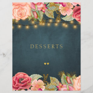Lámina Divisor de libro de cocina de lujo elegante navy o
