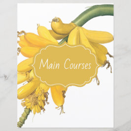 Lámina Divisor de receta de plátano botánico