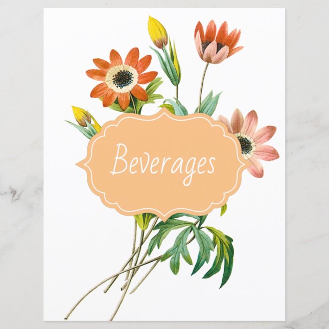 Lámina Divisor de Recetas Anémona Botánica (Anverso)