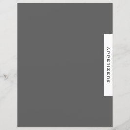 Lámina Divisor de recetas | Aperitivos | Gris y blanco si