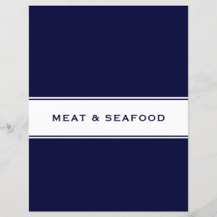 Lámina Divisor de recetas   Armada y blanco   Carne y mar