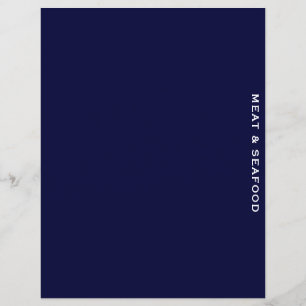 Lámina Divisor de recetas   Azul y blanco   Carne y maris