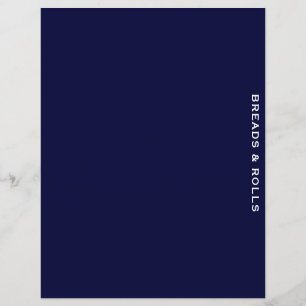Lámina Divisor de recetas Azul y blanco Panes y rollo