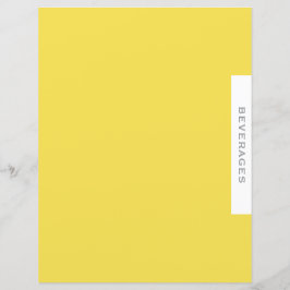 Lámina Divisor de recetas | Bebidas | Amarillo sencillo