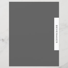 Lámina Divisor de recetas | Bebidas | Gris y blanco